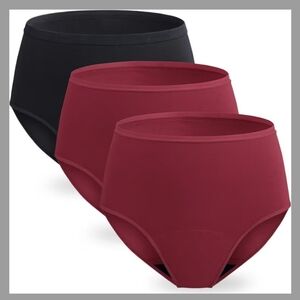 New In Bag 3 Pair Womens Leakproof Incontinence Postpartum Underwear Sz M